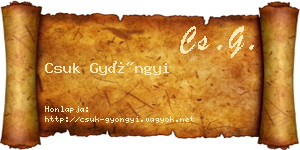 Csuk Gyöngyi névjegykártya