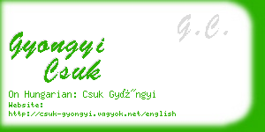 gyongyi csuk business card